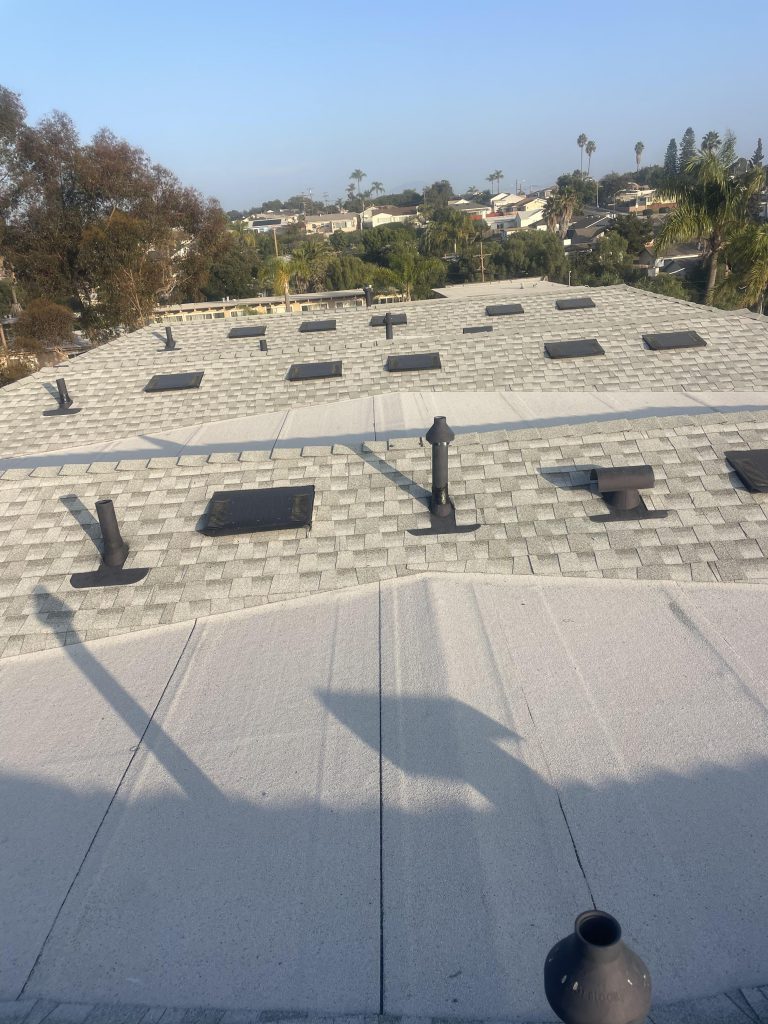 Completed residential shingle roof replacement in San Diego County by Luna Roofing
